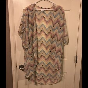 Chiffon printed wrap top MEDIUM